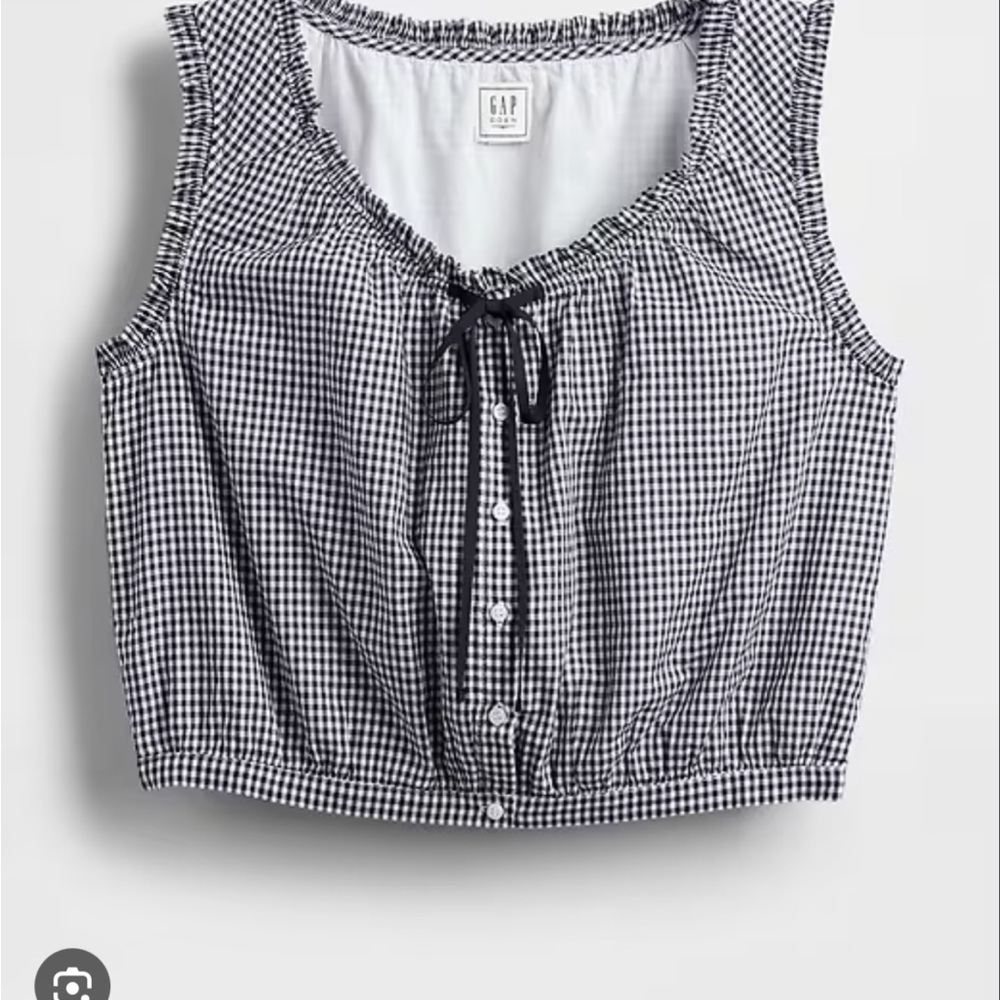 GAP x Doen Gingham Cropped Tank Top BNWT XL